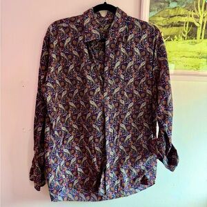 Alan Flusser Paisley Long Sleeve Button Down Shirt